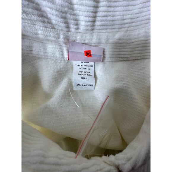 American Sweetheart Womens Ivory Corduroy Button-Up Shirt 3X - Picture 5 of 7